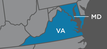 Locations in Maryland, Virginia, & DC